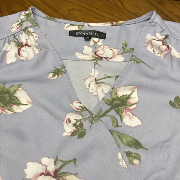 Dynamite Floral Wrap Dress - Picture 2 of 9